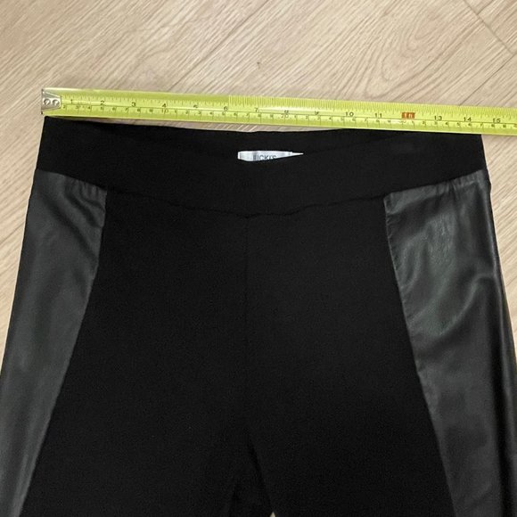 'RICKIS' Black Skinny Pant with Leather Trim / Size M - Picture 6 of 12
